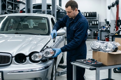 Замена фар Jaguar X Type