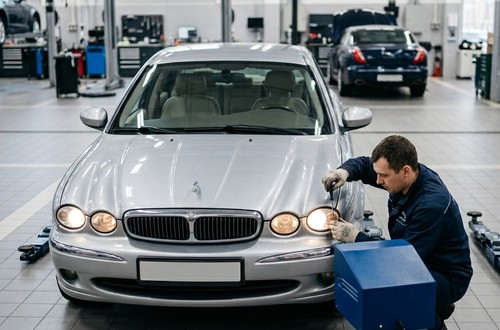 Регулировка фар Jaguar X Type