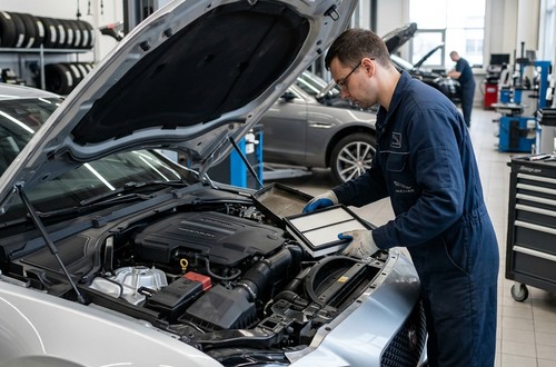 Замена воздушного фильтра Jaguar XF