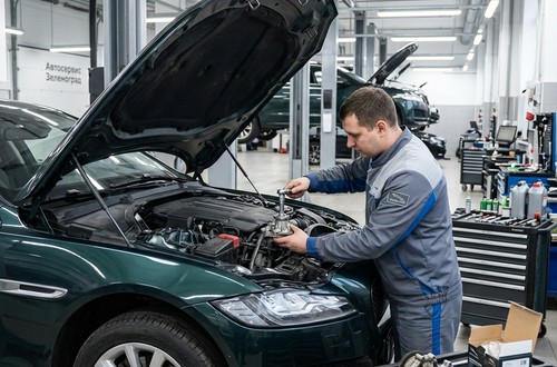 Замена помпы Jaguar XF