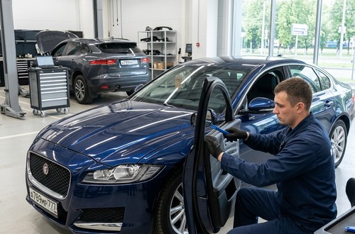 Снятие обшивки Jaguar  XF