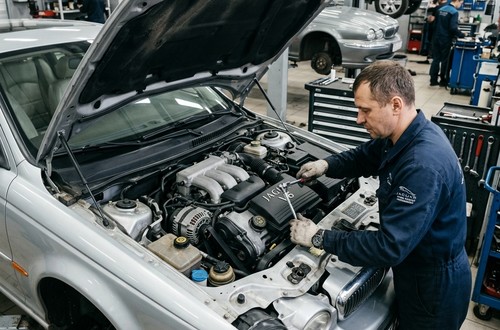 Замена ремня Jaguar X-Тype